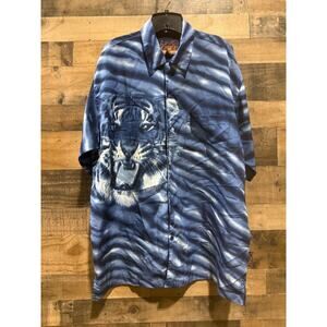 Men’s Impaq Tiger Button-Up Shirt – Blue – Size XL – Used